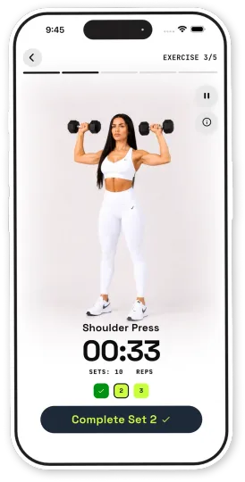 Guided workout screen